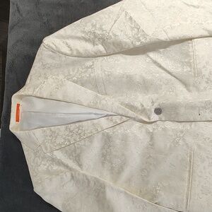Tallia dinner jacket white jacquard